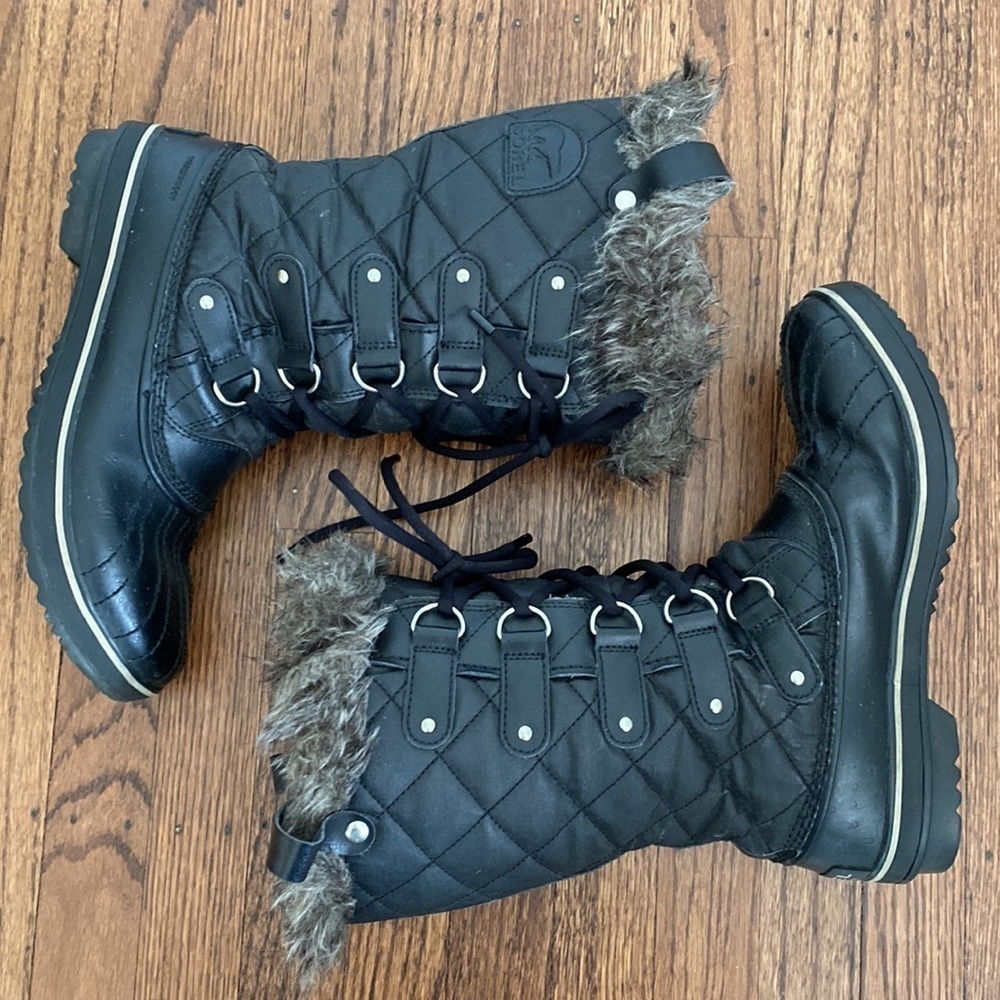 Sorel Tofino Cate black waterproof boots size 10